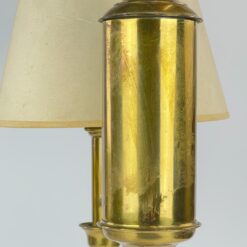 Žalvarinis reguliuojamo aukščio stalinis šviestuvas 23x35x55,5(+11) cm