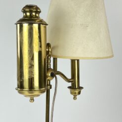 Žalvarinis reguliuojamo aukščio stalinis šviestuvas 23x35x55,5(+11) cm