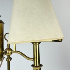 Žalvarinis reguliuojamo aukščio stalinis šviestuvas 23x35x55,5(+11) cm