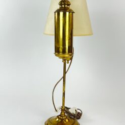 Žalvarinis reguliuojamo aukščio stalinis šviestuvas 23x35x55,5(+11) cm