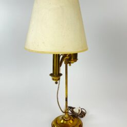 Žalvarinis reguliuojamo aukščio stalinis šviestuvas 23x35x55,5(+11) cm