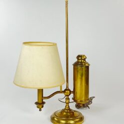 Žalvarinis reguliuojamo aukščio stalinis šviestuvas 23x35x55,5(+11) cm