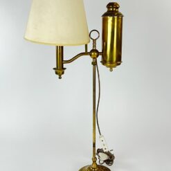 Žalvarinis reguliuojamo aukščio stalinis šviestuvas 23x35x55,5(+11) cm