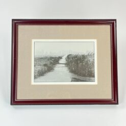 Gamtos peizažo printas mediniame rėme su stiklu 2x40x32,5 cm