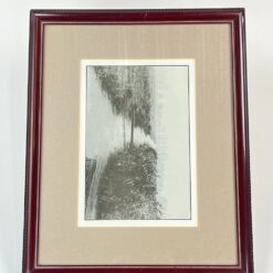 Gamtos peizažo printas mediniame rėme su stiklu 2x40x32,5 cm