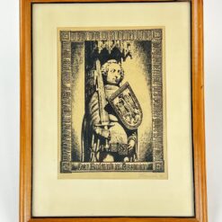 Grafikos darbas “Bremer Roland” mediniame rėme su stiklu 3×34,5×44,5 cm