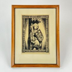 Grafikos darbas “Bremer Roland” mediniame rėme su stiklu 3×34,5×44,5 cm