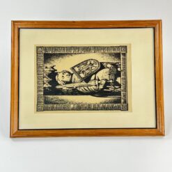 Grafikos darbas “Bremer Roland” mediniame rėme su stiklu 3×34,5×44,5 cm