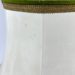 Alavinis stalinis šviestuvas šviesiu eko odos gaubtu 46x46x75 cm