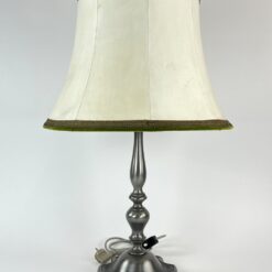 Alavinis stalinis šviestuvas šviesiu eko odos gaubtu 46x46x75 cm