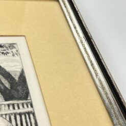 Hans Thoma grafikos darbas, pasirašytas, Nr. 6, su rėmu 2x28x39 cm