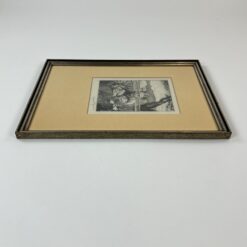 Hans Thoma grafikos darbas, pasirašytas, Nr. 6, su rėmu 2x28x39 cm