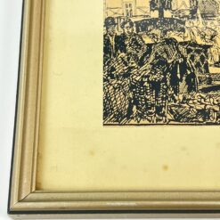 Grafikos darbas “Vernigerodės rotušė” rėme su stiklu 1,5×25,5×31,5 cm