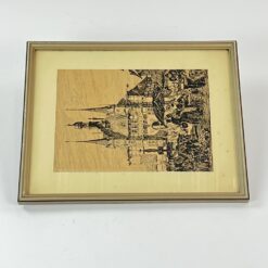 Grafikos darbas “Vernigerodės rotušė” rėme su stiklu 1,5×25,5×31,5 cm