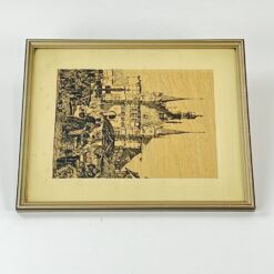 Grafikos darbas “Vernigerodės rotušė” rėme su stiklu 1,5×25,5×31,5 cm