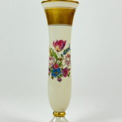 Varpelio formos porcelianinė “Rosenthal” vaza 7,5×7,5×21,5 cm