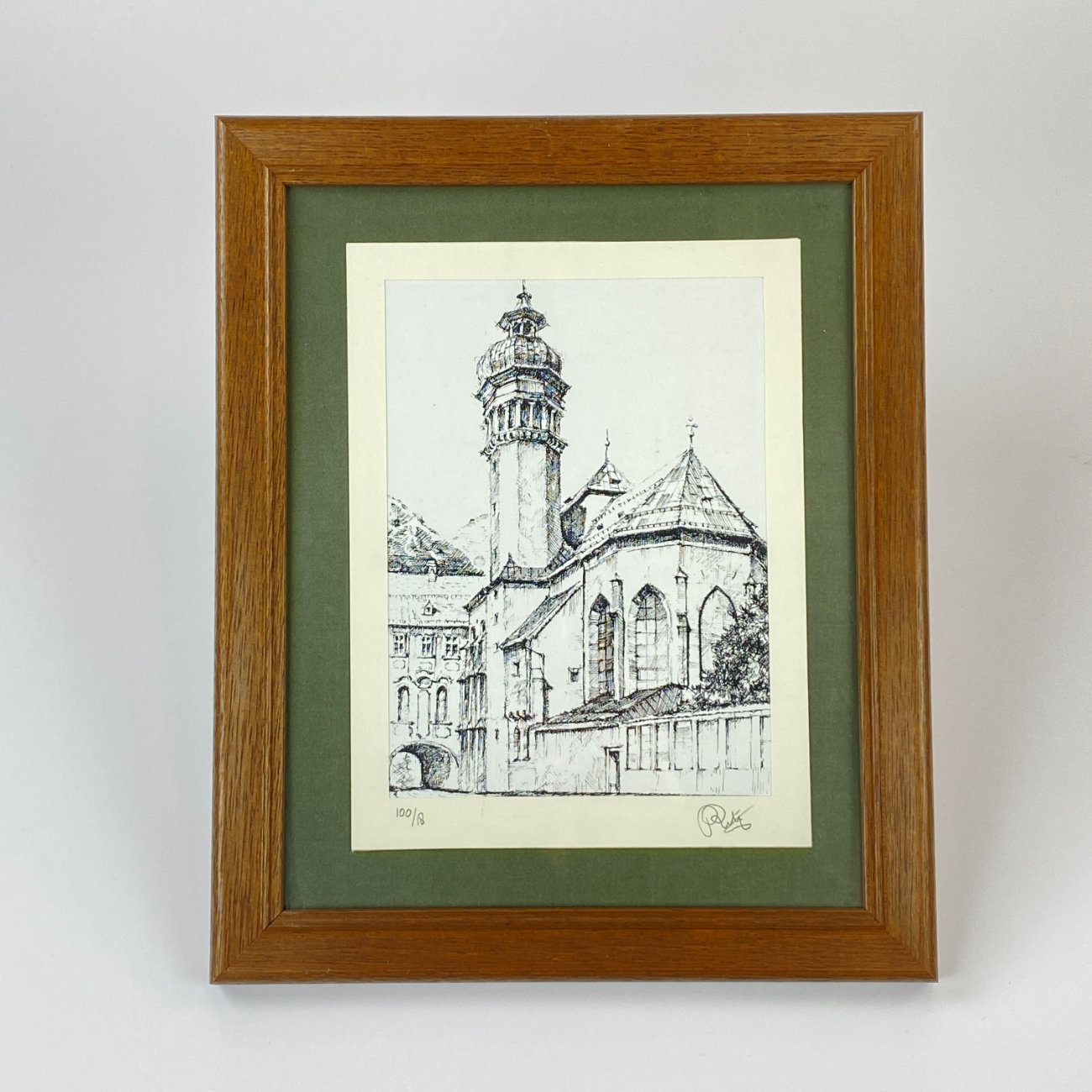 HN1152-grafika-ir-printai-1 Grafikos darbas “Innsbruck Hofkirche”, pasirašytas, 100/18 2×28,5×34,5 cm