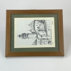 Grafikos darbas “Innsbruck Hofkirche”, pasirašytas, 100/18 2×28,5×34,5 cm