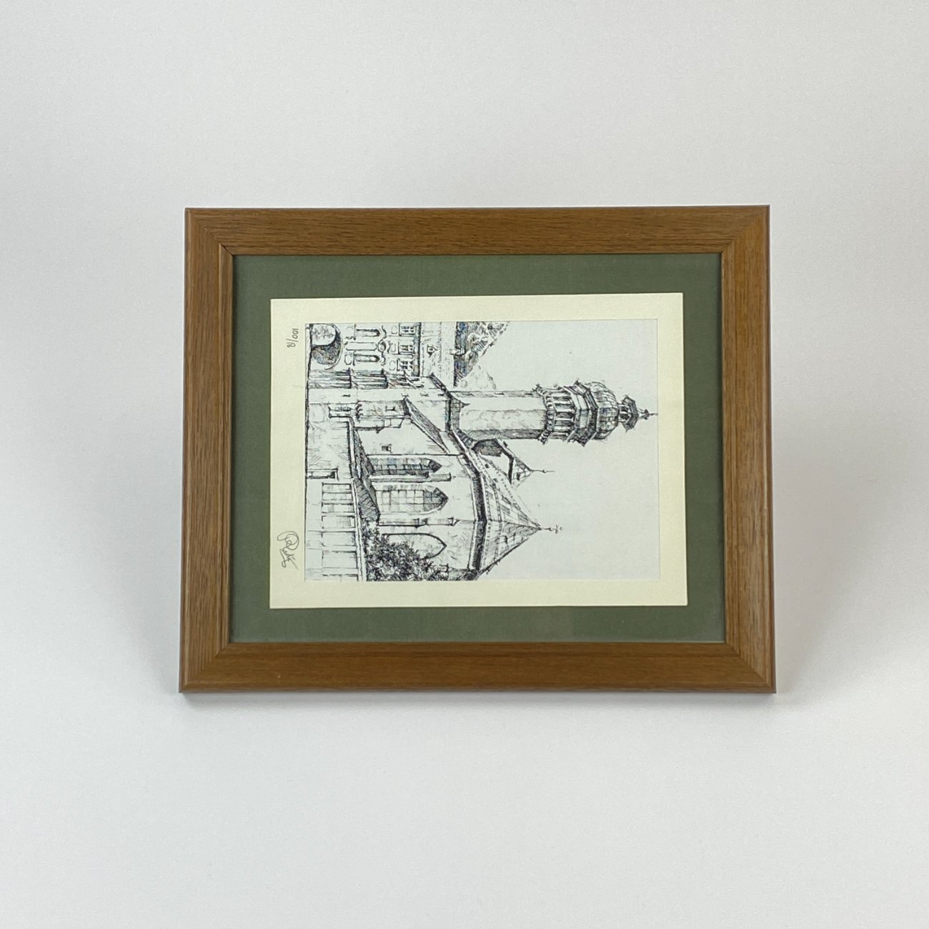 HN1152-grafika-ir-printai-6 Grafikos darbas “Innsbruck Hofkirche”, pasirašytas, 100/18 2×28,5×34,5 cm