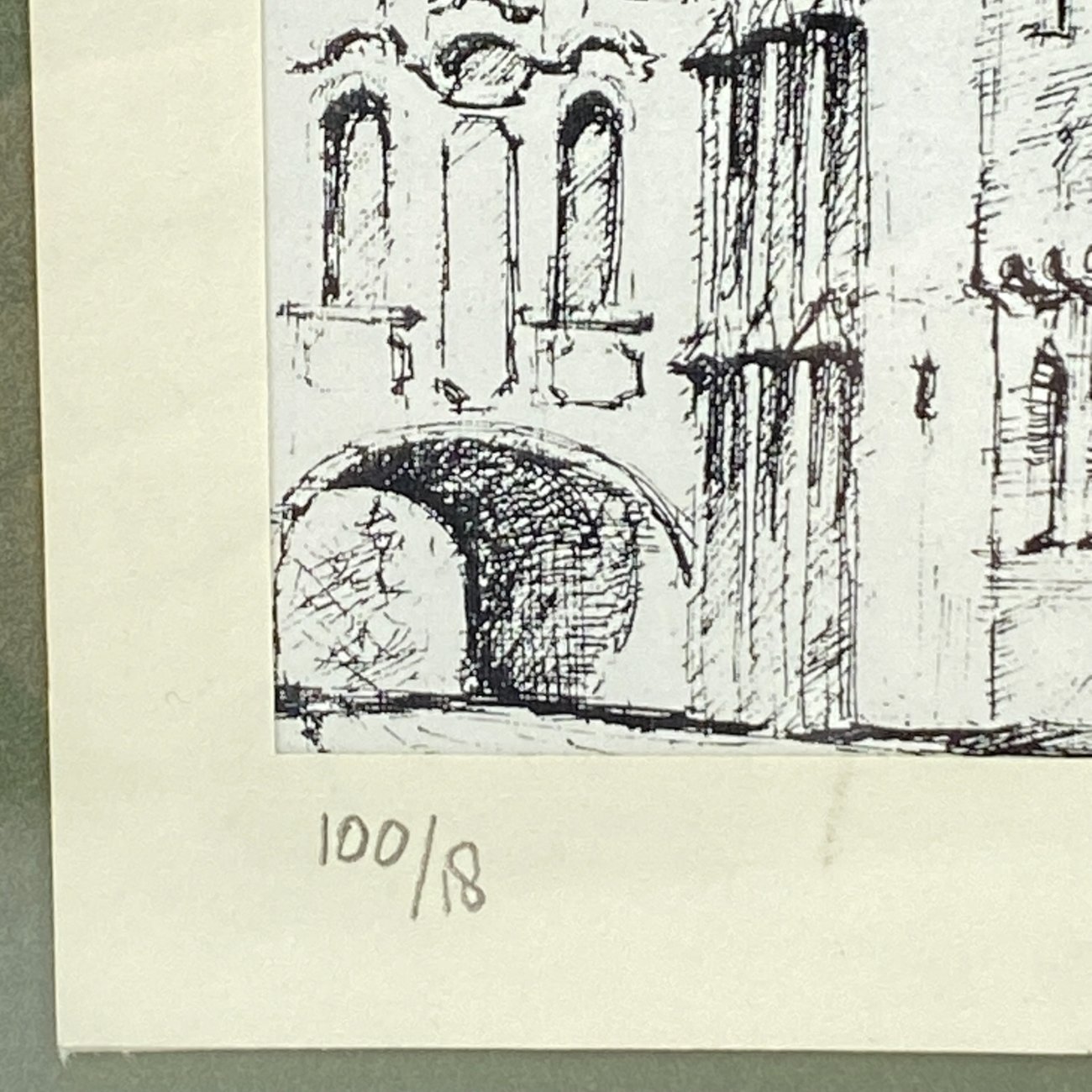 HN1152-grafika-ir-printai-9 Grafikos darbas “Innsbruck Hofkirche”, pasirašytas, 100/18 2×28,5×34,5 cm