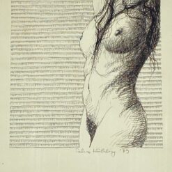 Grafikos darbas “Moteris” plastikiniame rėme su stiklu 1,5×30,5×40,5 cm