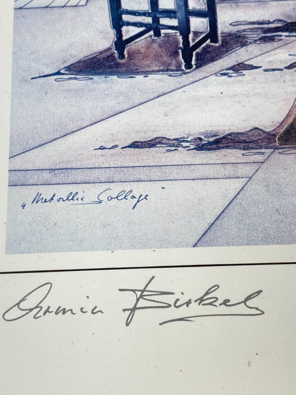 HN1156-grafika-ir-printai-6 Armin Birkel printas “Clown und Violine” rėme, pasirašytas 1,5×30,5×40,5 cm