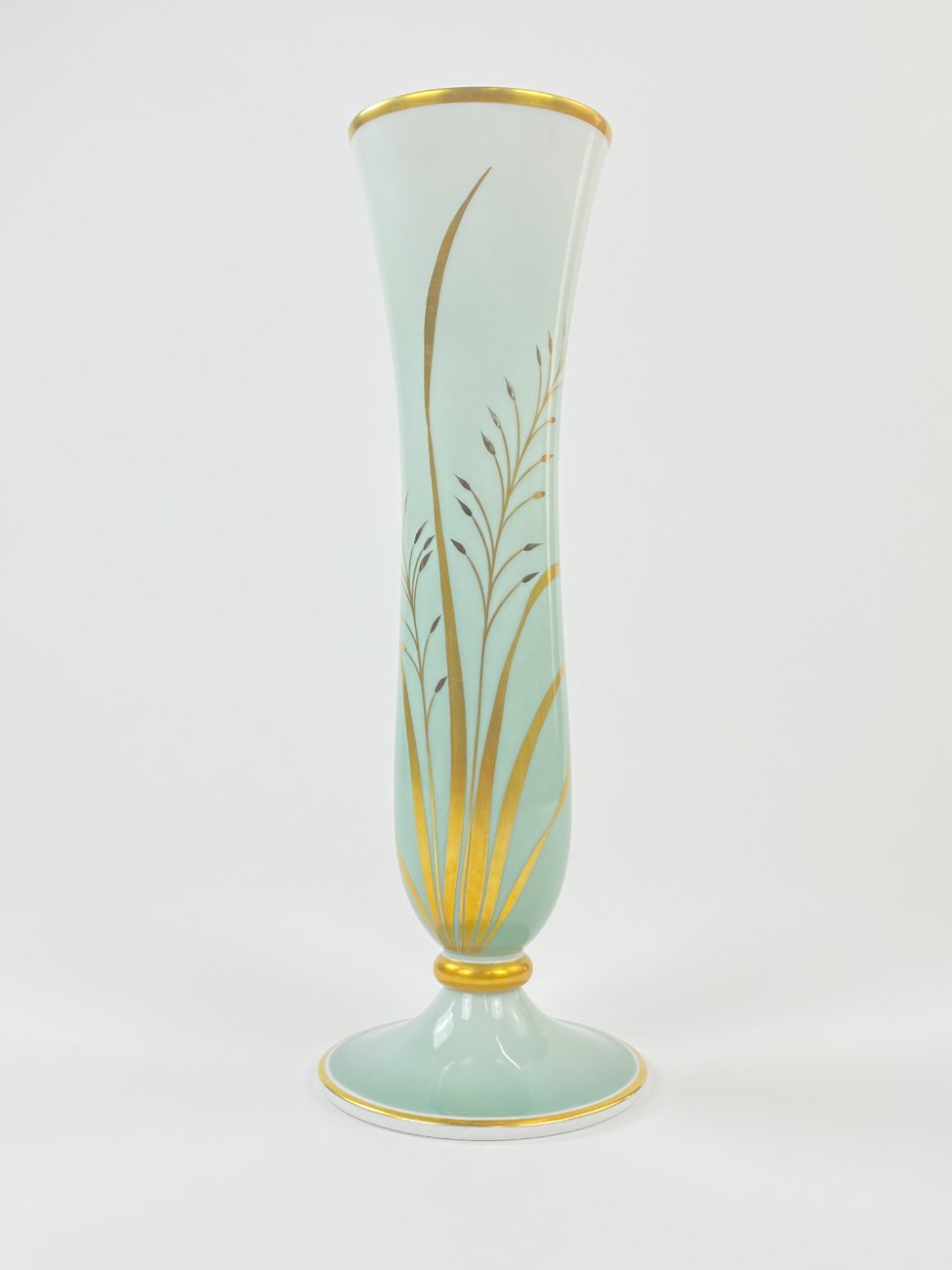 HN1164-rosenthal-1 Varpelio formos porcelianinė “Rosenthal” vaza 10,5×10,5×29,5 cm