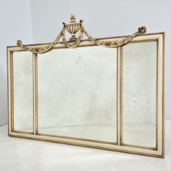 Itališkas "Spini" veidrodis šviesiu mediniu rėmu 7x117x87 cm