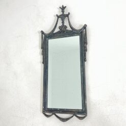 Itališkas “Spini” veidrodis tamsiame mediniame rėme 7x47x111 cm