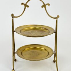 Žalvarinė Lisbeth Dahl dviejų aukštų serviravimo lėkštė 16,5x20x30,5 cm