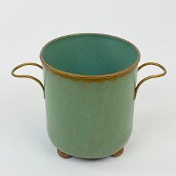 Metalinis keturių kojelių vazonėlis su rankenomis 13,5x21x15 cm