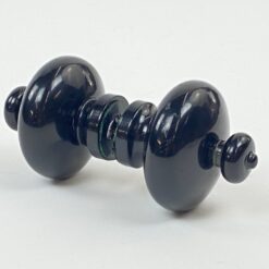 Dvipusė metalinė juodos spalvos durų rankena 11x5x5 cm