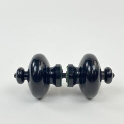 Dvipusė metalinė juodos spalvos durų rankena 11x5x5 cm