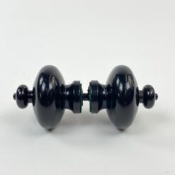 Dvipusė metalinė juodos spalvos durų rankena 11x5x5 cm