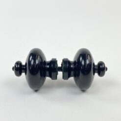 Dvipusė metalinė juodos spalvos durų rankena 11x5x5 cm