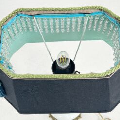 Stalinis keramikinis šviestuvas su žalvario detalėmis 23x36x66 cm