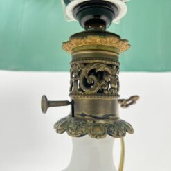 Stalinis keramikinis šviestuvas su žalvario detalėmis 23x36x66 cm