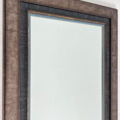 Siauras vertikalus veidrodis mediniame rėme 3×50,5×180,5 cm