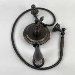 Bronzinė “Graff” termostatinė sieninė dušo sistema su vonios snapeliu ir dušo galvute 27×20,5×48 cm