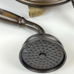 Bronzinė “Graff” termostatinė sieninė dušo sistema su vonios snapeliu ir dušo galvute 27×20,5×48 cm