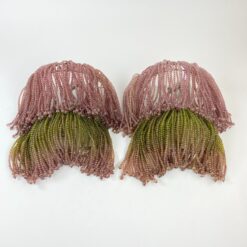 Sieniniai šviestuvai iš stiklo karoliukų 2 vnt. komplektas 15x31x35 cm