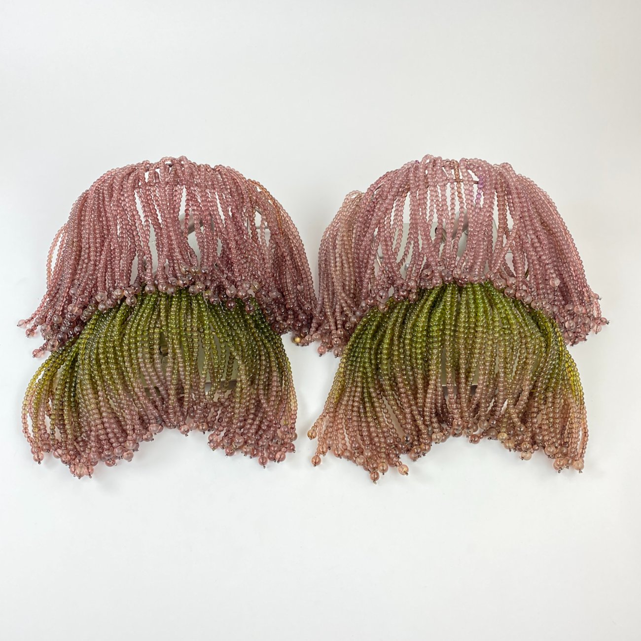 CY0387-sieniniai-sviestuvai-0 Sieniniai šviestuvai iš stiklo karoliukų 2 vnt. komplektas 15x31x35 cm