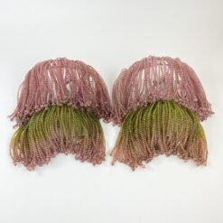 Sieniniai šviestuvai iš stiklo karoliukų 2 vnt. komplektas 15x31x35 cm