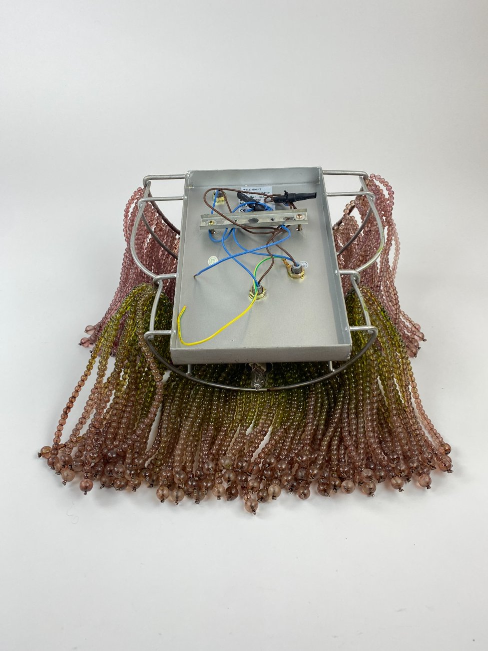 CY0387-sieniniai-sviestuvai-7 Sieniniai šviestuvai iš stiklo karoliukų 2 vnt. komplektas 15x31x35 cm