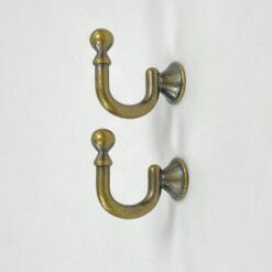 Miniatiūriniai žalvariniai kabliukai 2 vnt. komplektas 3×1,5×3 cm