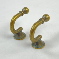 Miniatiūriniai žalvariniai kabliukai 2 vnt. komplektas 3×1,5×3 cm