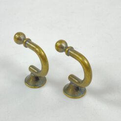 Miniatiūriniai žalvariniai kabliukai 2 vnt. komplektas 3×1,5×3 cm