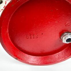 Vintažinis reguliuojamas raudonos spalvos stalinis šviestuvas 39x16x63 cm