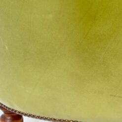 Žalios odos, chesterfield stiliaus fotelis 85x80x92 cm, 45 cm