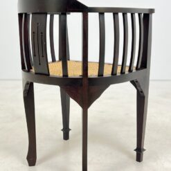 Raudonmedžio krėsliukas su ratanu 49x54x76 cm, 46 cm